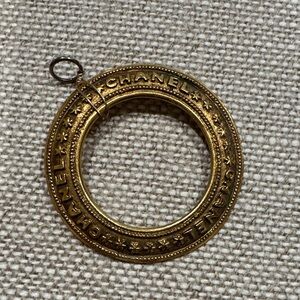 Textured Gold Circle Pendant ( not authentic)